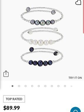 Jtv pearl bracelet set of 3